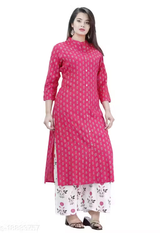 Trendy Petite Women Kurta Sets-Pink