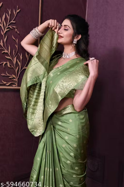 Premium Banarasi Super Silk Saree with Blouse