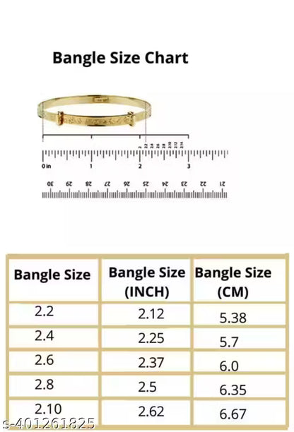 PEARLS WORK 4PCS GOLD PLATED BANGLES SETS