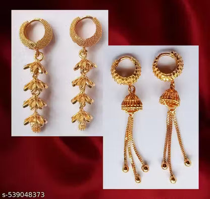 Combo of Micro Gold Plated Earrings for Women