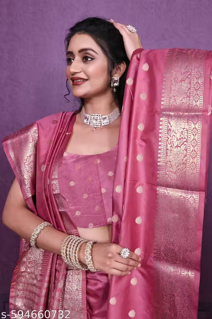 Premium Banarasi Super Silk Saree with Blouse
