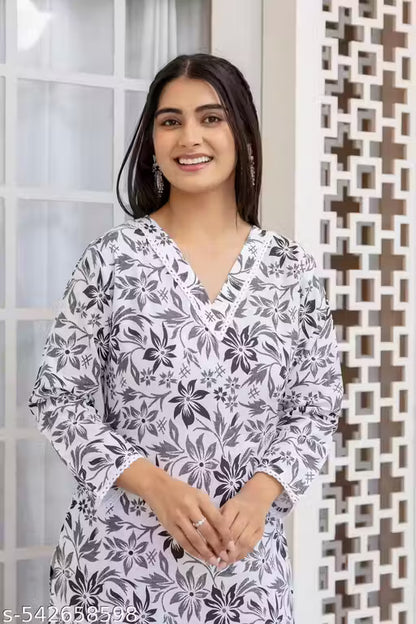 Chafi Collection Long Cotton Kurti