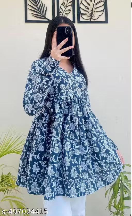 Women's rayon Jaipuri printed Kurti