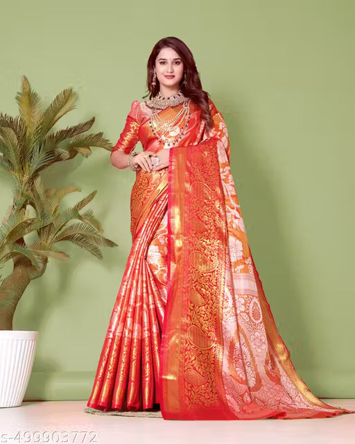 Festive Banarasi Kanjivaram Art Silk Saree for Women