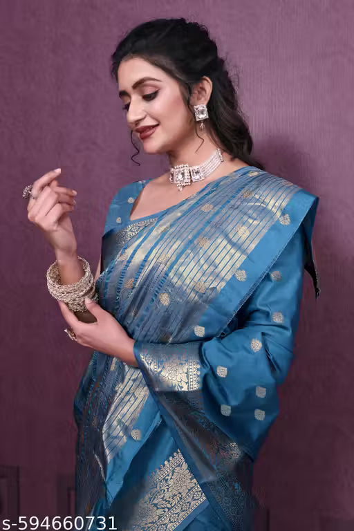 Premium Banarasi Super Silk Saree with Blouse
