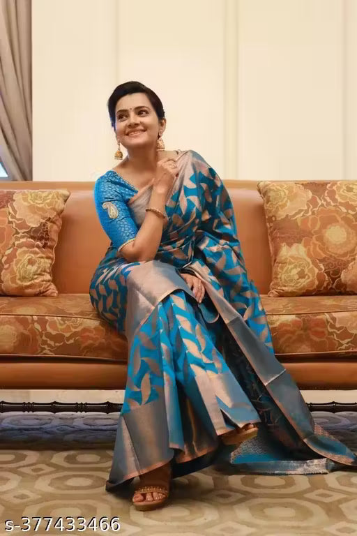 Firogi Butterfly Kanjeevaram Silk Saree with Blouse