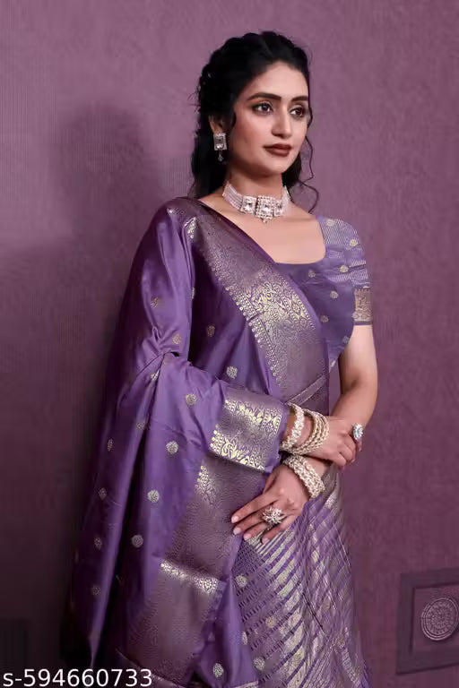 Premium Banarasi Super Silk Saree with Blouse