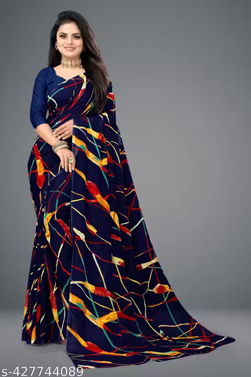 Bollywood Style Floral Georgette Saree