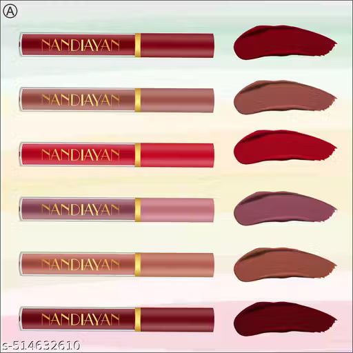 Nandiyan set 6 Matte Liquid Lipstick - Shade A