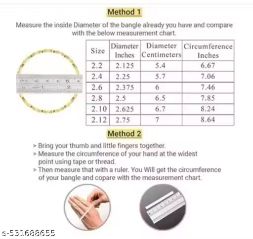 Traditional Velvet Finish Glass Bangles Set