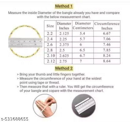 Traditional Velvet Finish Glass Bangles Set