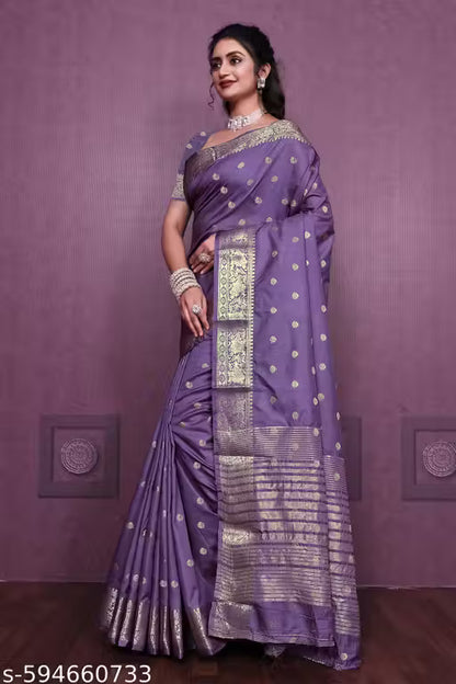 Premium Banarasi Super Silk Saree with Blouse