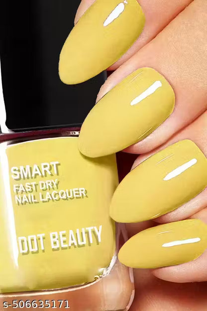 Dot Beauty Quick Dry Long Lasting Nail Polish Pack of 4 Multicolor Combo