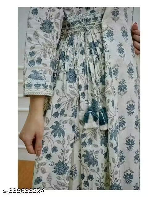 Cotton Nyra Cut Kurti with Pant and Dupatta