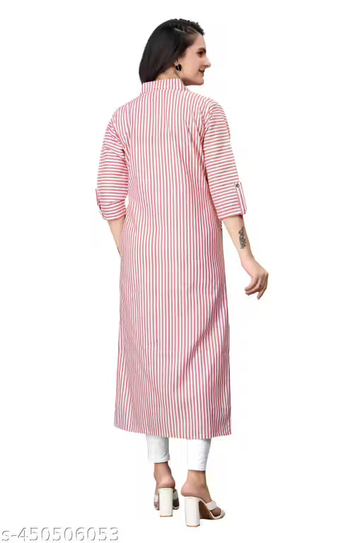 New Fancy Bollywood-Inspired Trendy Women's Cotton Straight Kurti