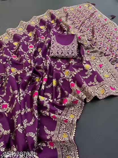 Designer Banarasi Silk Saree with Blouse