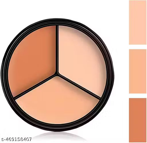 3 In 1 Full Cover Concealer Makeup Palette Cream (Dark Tone)