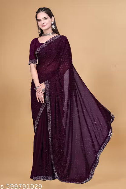 New Collection With Blouse And Premium Quality Saree