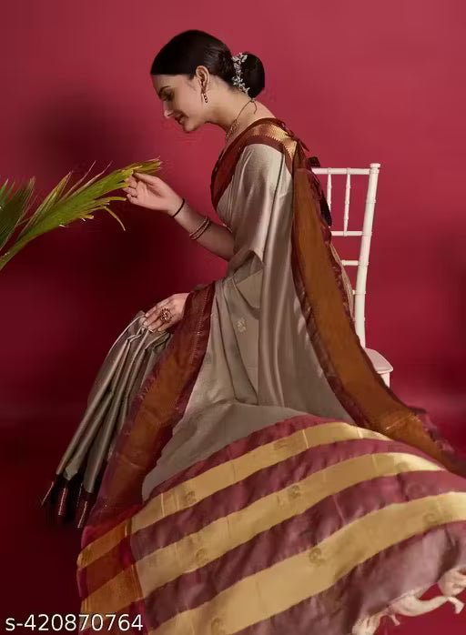 Traditional Design Paithani Sico Silk Saree with running blouse piece