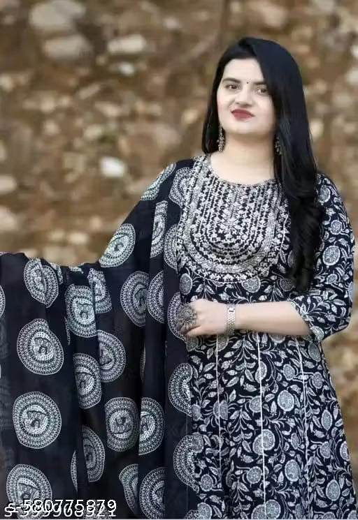 Premium Printed Designer kurti with Pant And Cotton Dupatta