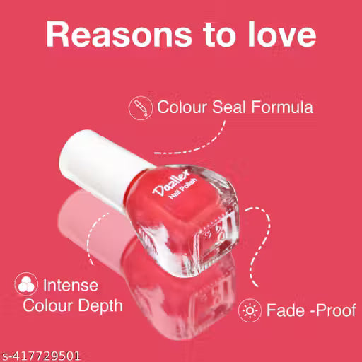 Dazller Quick Dry Long Lasting Nail Polish Pack of 8 Multicolor Combo - Chip Resistant, Acetone-Free Formula, Rich Pigmentation - Distinct Nails