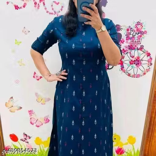 Women Printed Viscose Rayon Ethnic Dress&nbsp;