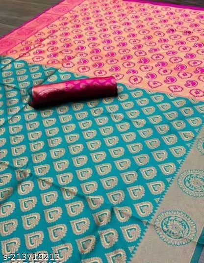 Elegant Kanjivaram Banarasi Silk Saree with Blouse