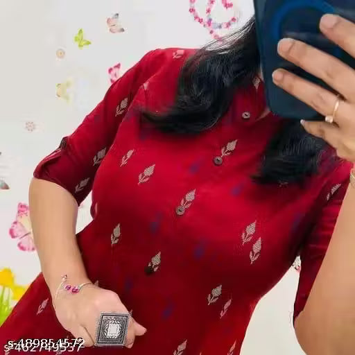 Women Printed Viscose Rayon Ethnic Dress