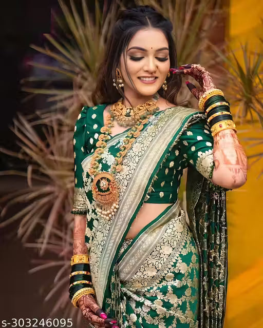 Premium RICH PALLU & JACQUARD WORK ON ALL OVER