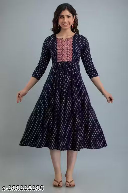 New Trendy Printed And Embroidery Kurti