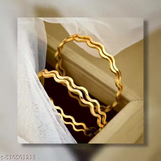 BRASS GOLD BANGLES 4 PIS SET IN PREMIUM QUALITY