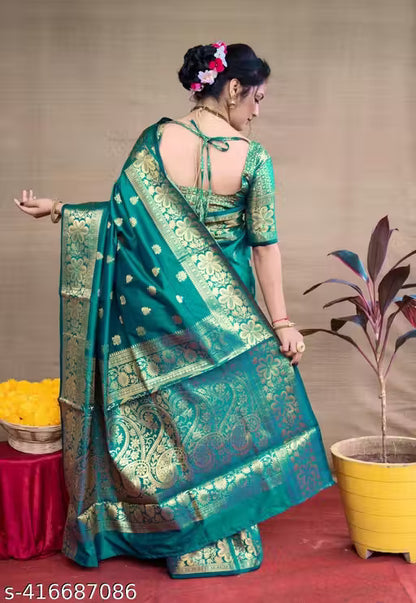 Felicitous Soft Banarasi Silk Saree