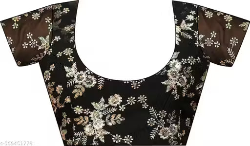 Georgette Saree for Women with Heavy Embroidered Blouse