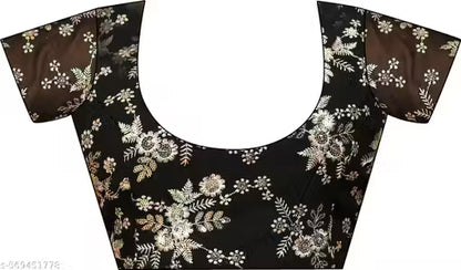 Georgette Saree for Women with Heavy Embroidered Blouse