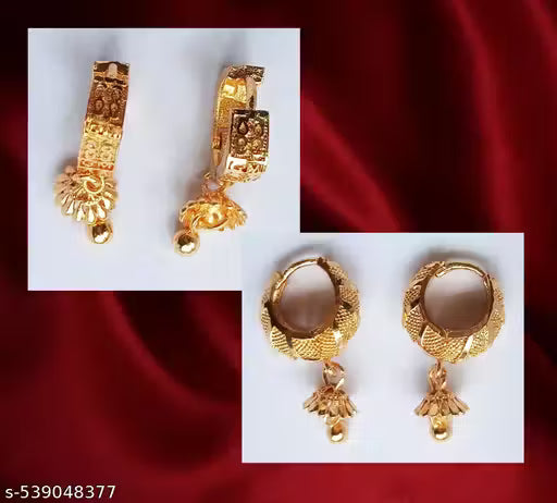 Combo of Micro Gold Plated Earrings for Women