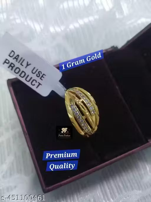 1 Gram Gold Ring For Women and Girls, Premium Quality, Daily Use Product