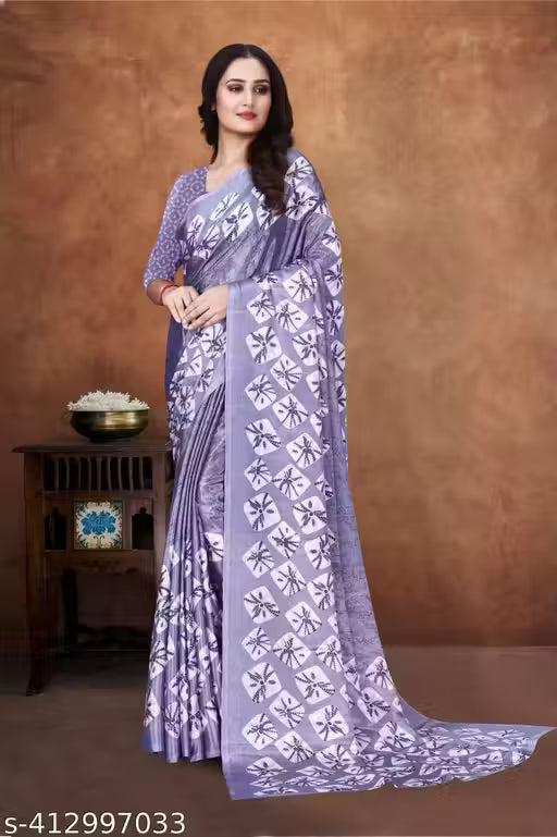 Trending Soft Chiffon Saree with Printed Blouse