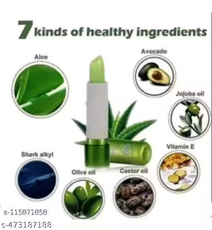 (Pack of 3)Aloe vera moisturizing lipstick long lasting notorious lip balm