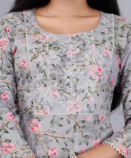 Women's Latest Design Printed Causal And Daily Use Kurti For Office