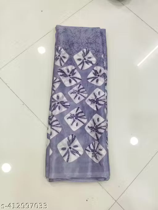 Trending Soft Chiffon Saree with Printed Blouse