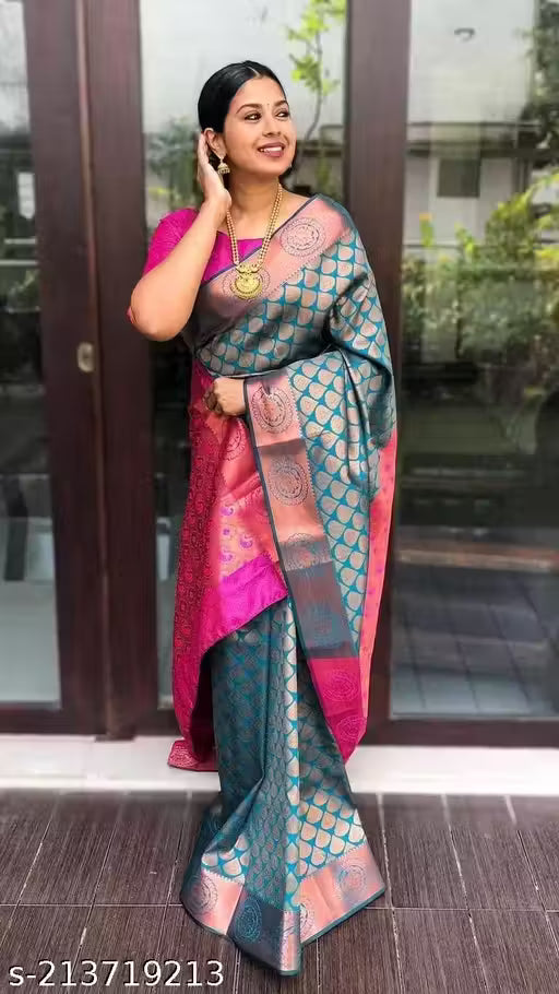 Elegant Kanjivaram Banarasi Silk Saree with Blouse