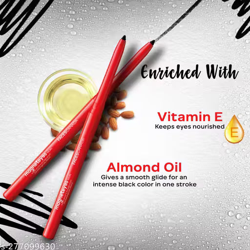 Magnet Eyes 24H Deep Black Kajal Duo