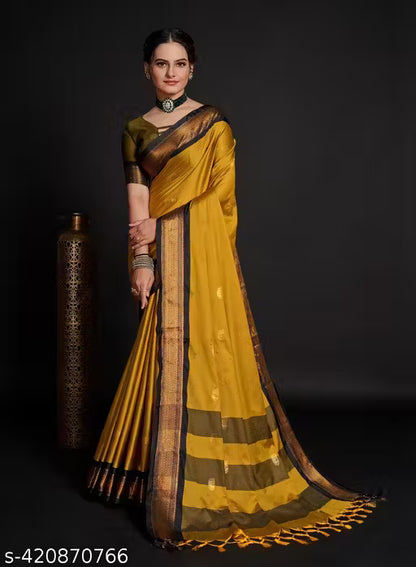 Traditional Design Paithani Sico Silk Saree with running blouse piece