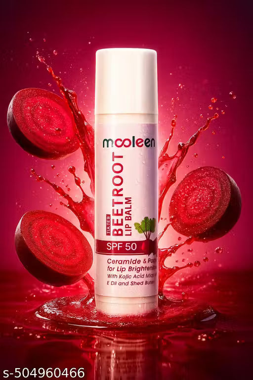 Tinted Lip Balm with SPF 50 PA+++| Hydration++Brightening |Kojic Acid & Ceramide Beetroot - 5gm