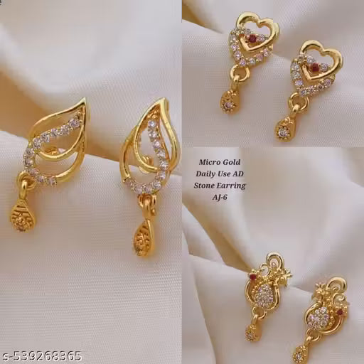 Treanding Fancy Dimond Earring For Girl And Women (pack of 3)