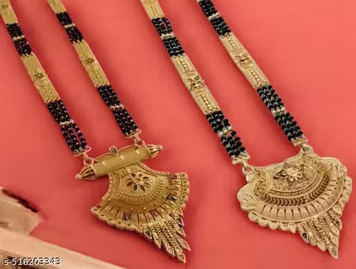 Pack Of 2 Gold Plated Mangalsutra for Women Brass Mangalsutra