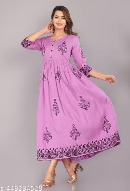 Printed Rayon Kurti for Women Wedding kurtis