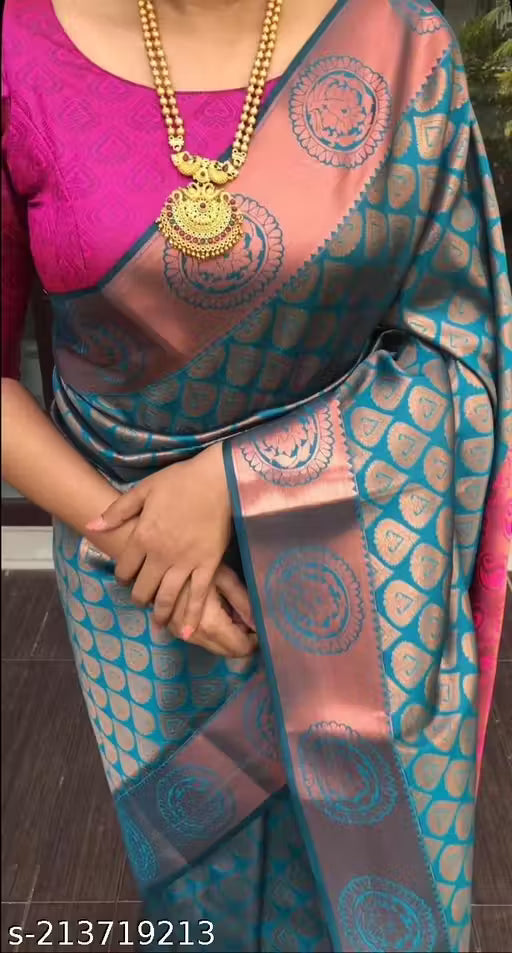 Elegant Kanjivaram Banarasi Silk Saree with Blouse