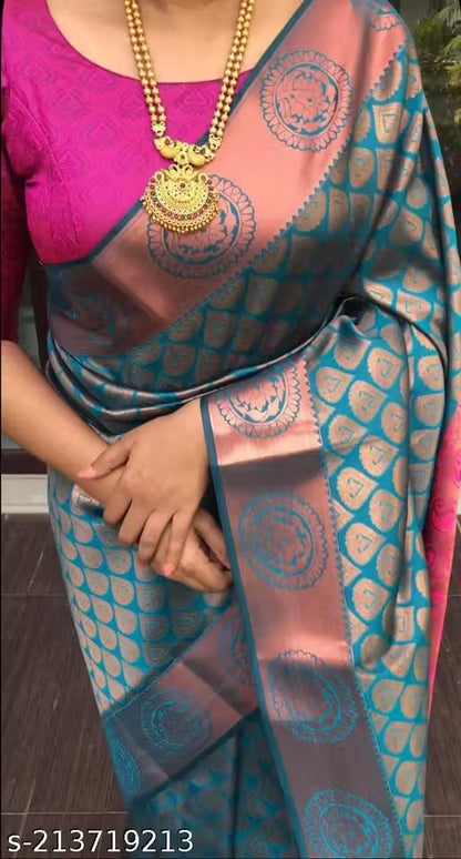 Elegant Kanjivaram Banarasi Silk Saree with Blouse