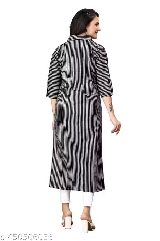 New Fancy Bollywood-Inspired Trendy Women's Cotton Straight Kurti